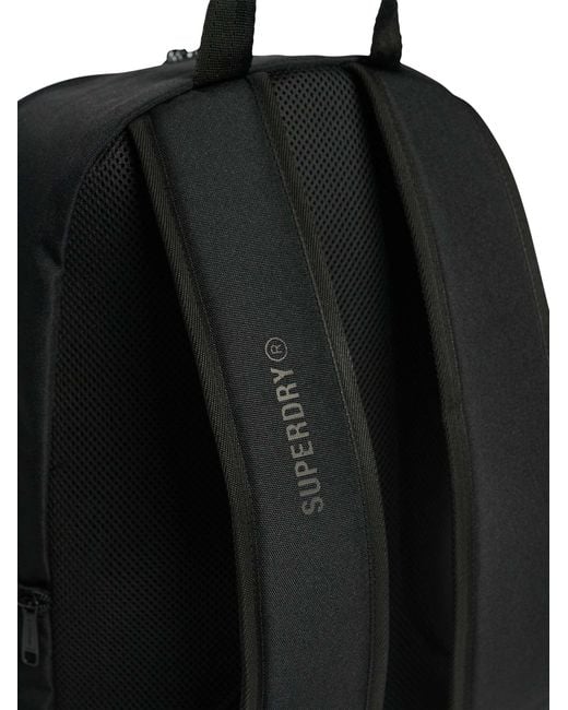 Superdry Black Company Logo Backpack for men