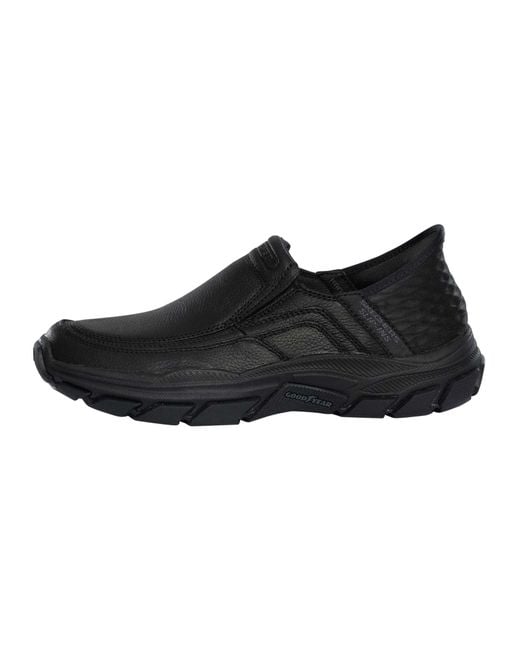 Skechers Black Slip-ins Elgin Respected Leather Trainers for men