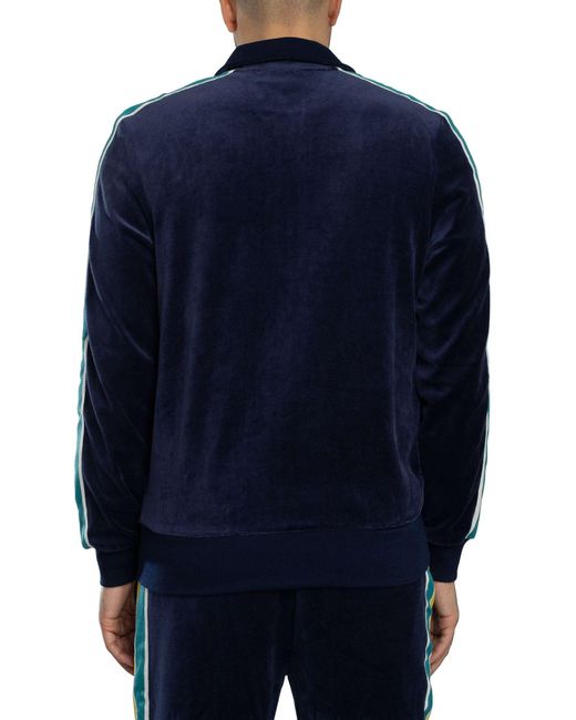 Sergio Tacchini Blue Monte Velour Track Jacket for men