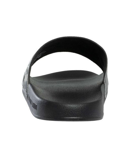 EA7 Black Logo Pattern Sliders for men