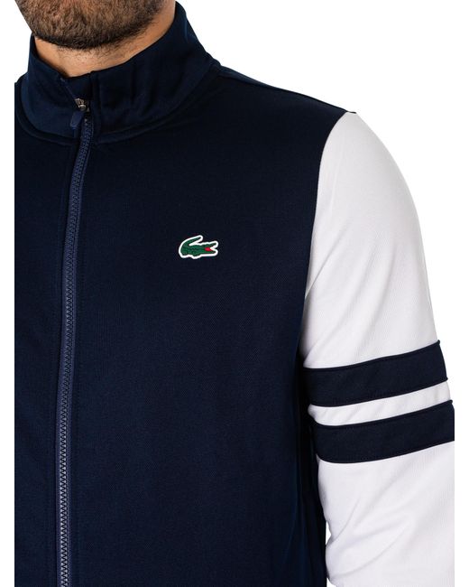 Lacoste Sport Logo Zip Track Jacket in Blue for Men | Lyst