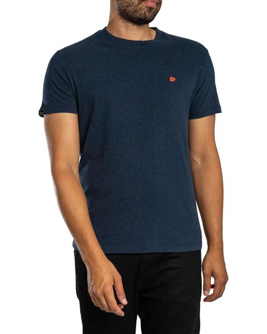 Superdry Blue Essential Sdc0 Logo Emb T-shirt for men