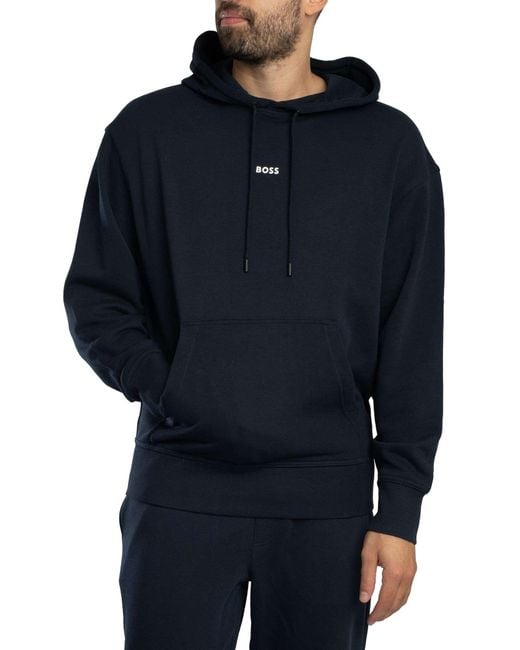 Boss Blue Wesmall Hooded Tracksuit for men