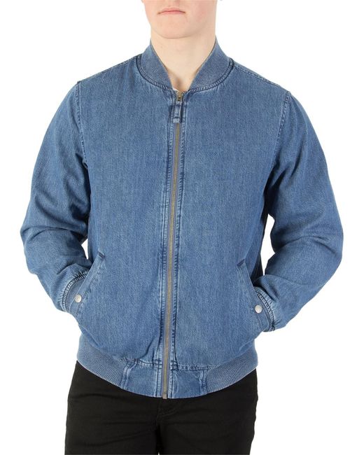 Levi's Cotton Indigo Lyon Bomber Jacket 