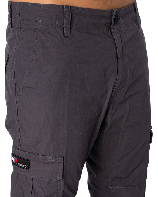 Tommy Hilfiger Gray Relaxed Ethan Cargo Trousers for men