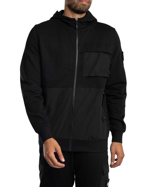 Weekend Offender Black Daponte Zip Hoodie for men