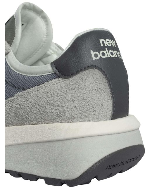 New Balance White 370 Suede Trainers for men