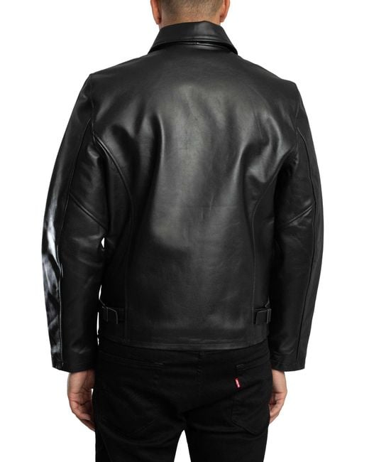 Schott Nyc Black Lc5100 Leather Jacket for men
