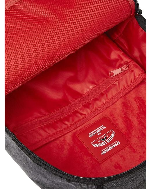Sprayground Black 20l Shark Central Painted Backpack for men