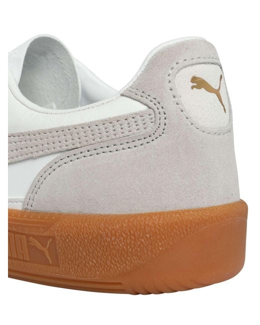 PUMA White Palermo Leather Trainers for men
