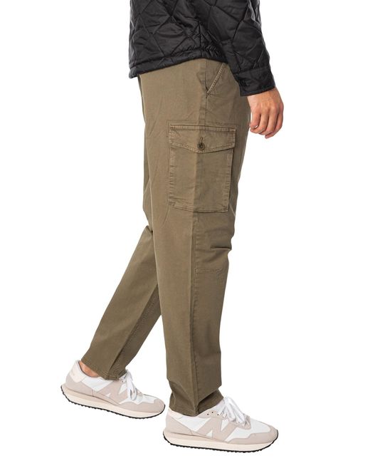 Solid Black Giorgio Liam Cargo Trousers for men