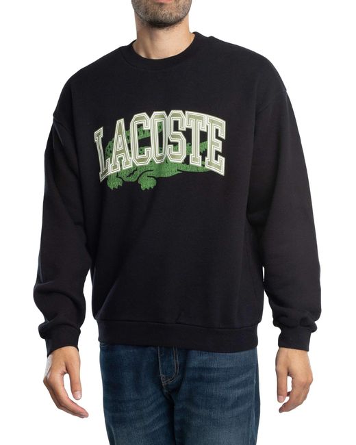 Lacoste Blue Graphic Loose Sweatshirt for men