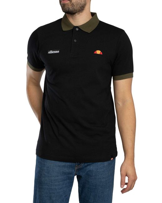 Ellesse Black Lessepsia Polo Shirt for men