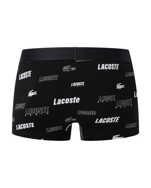 Lacoste Black 3 Pack Trunks for men