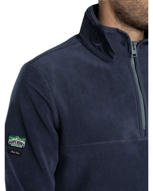 Superdry Blue Active Zip Fleece for men