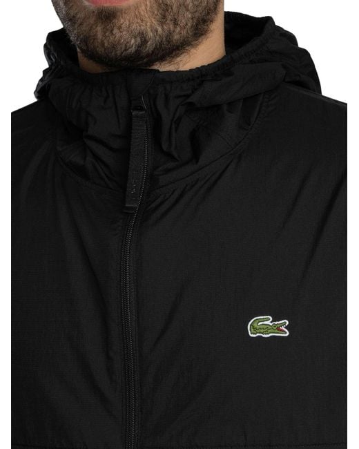 Lacoste Black Lightweight Logo Jacket for men