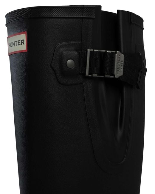 Hunter Black Downpour Field Wellington Boots for men