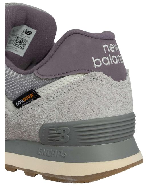 New Balance White 574 Suede Trainers for men