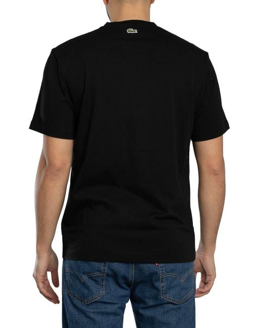 Lacoste Black Plan Graphic T-shirt for men