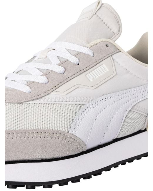 PUMA White Future Rider Mix Elevate Trainers for men