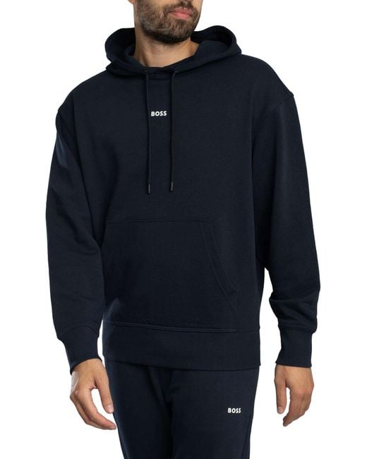 Boss Blue Wesmall Hooded Tracksuit for men