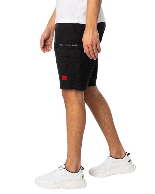HUGO Black Johny23d Cargo Shorts for men