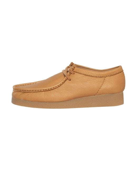 Clarks Brown Wallabee Evo Leather Trainers for men