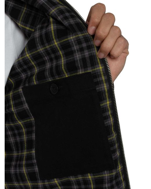 Lyle & Scott Black Cotton Harrington Jacket for men