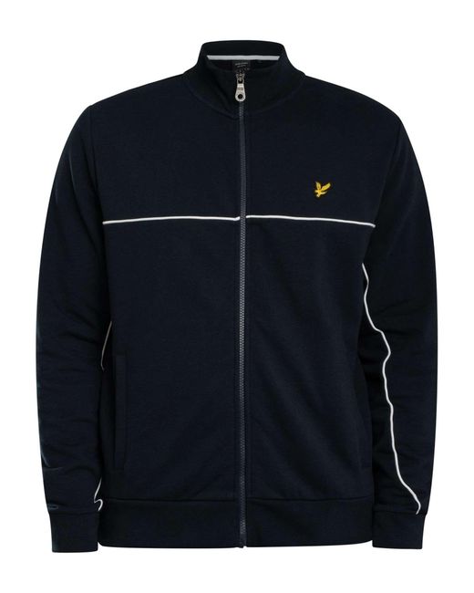 Lyle & Scott Blue Piped Full Zip Track Jacket for men