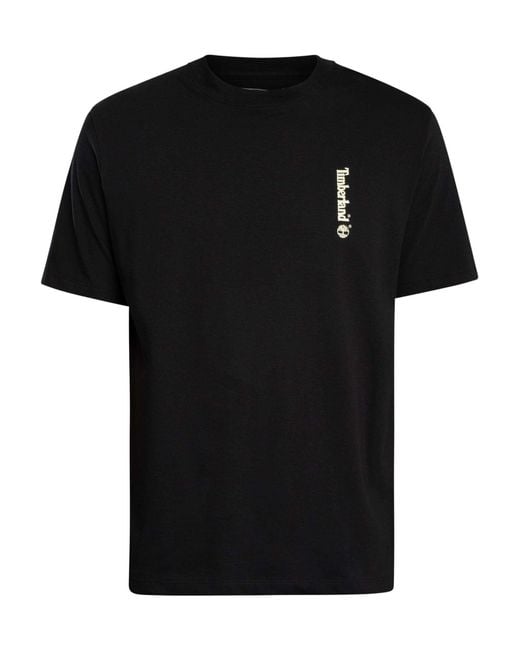 Timberland Black Oval Logo Back Graphic T-shirt for men