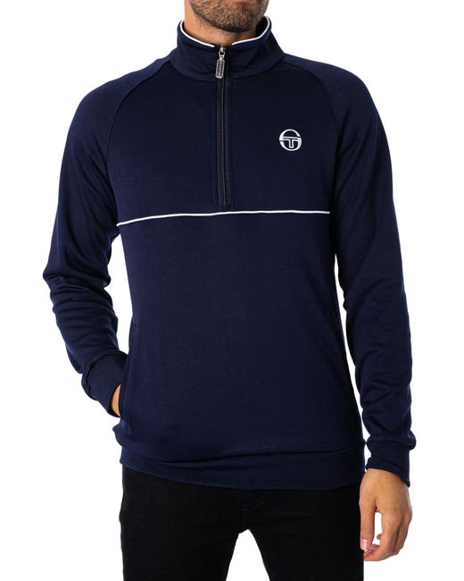 Sergio Tacchini ORION Trainingsjacke - Klassiker In Beige/Blau Gr. L