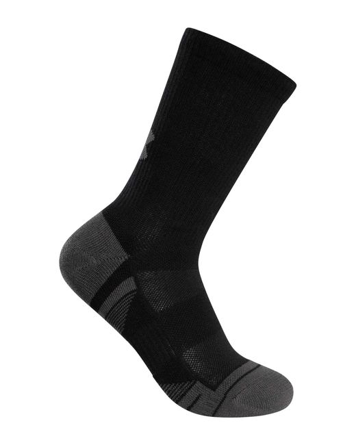 Under Armour Black 3 Pack Performance Tech Crew Socks for men