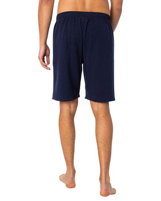 Lacoste Blue Lounge Logo Sweat Shorts for men
