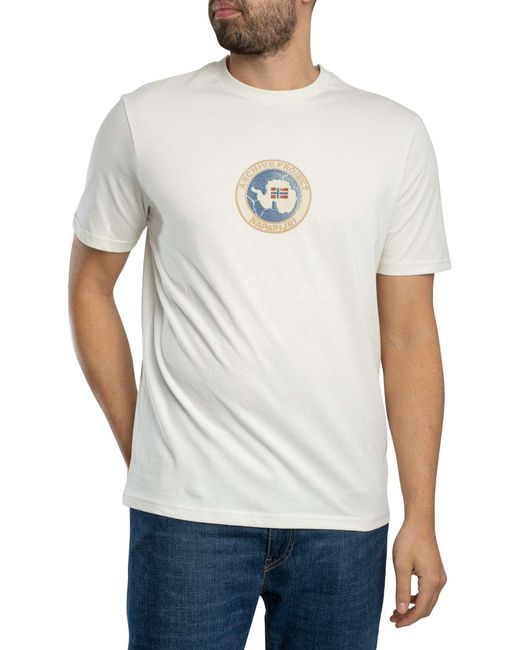 Napapijri White Phos Relaxed T-shirt for men