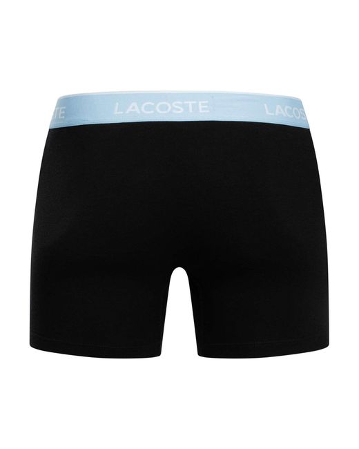 Lacoste Black 3 Pack Boxer Briefs for men