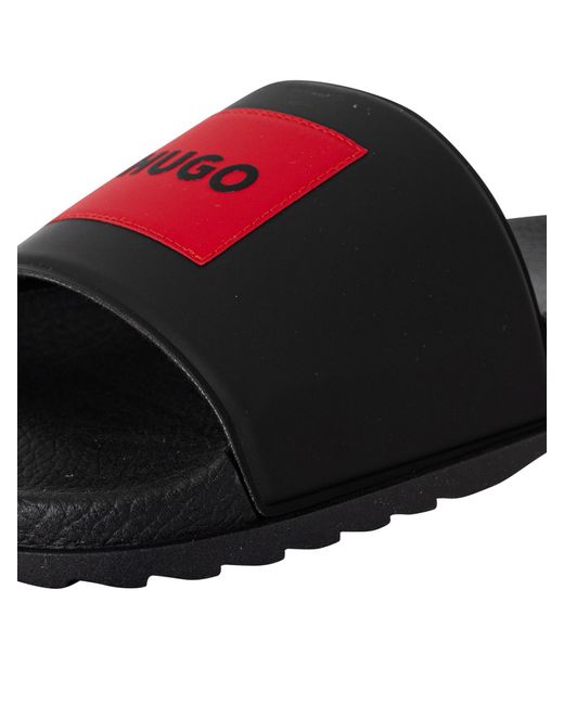 HUGO Black Match It Box Logo Sliders for men