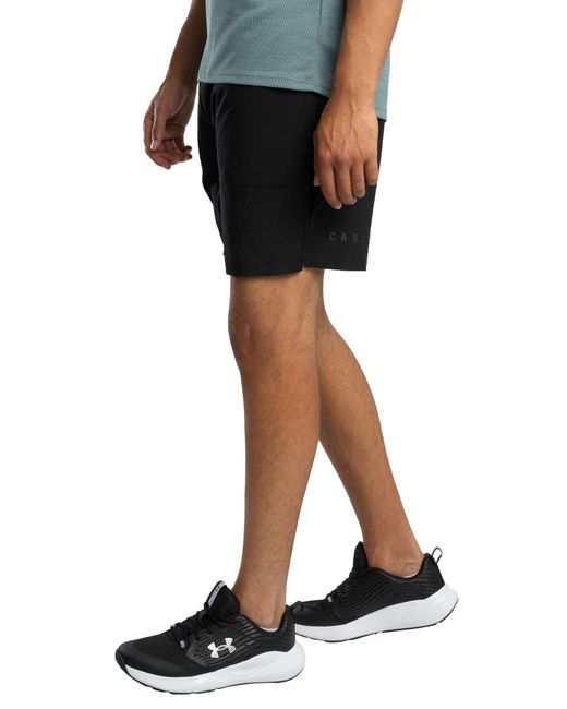 Castore Black Stretch Woven Shorts for men