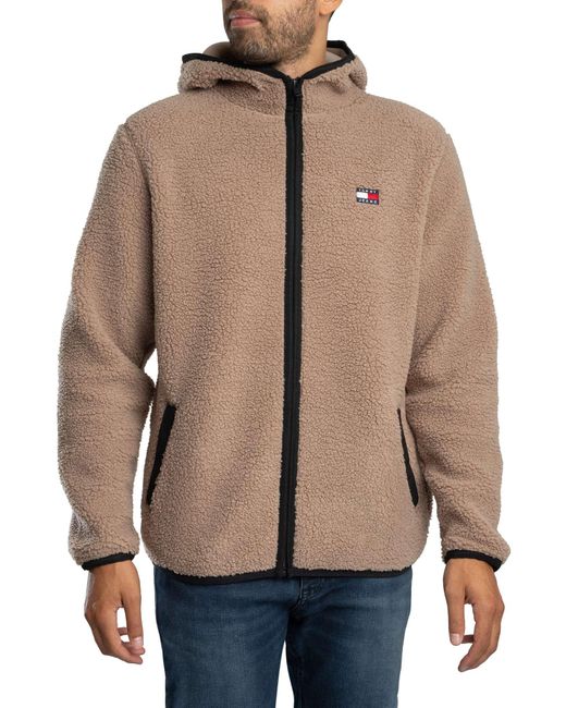 Tommy Hilfiger Natural Regular Badge Teddy Zip Fleece for men