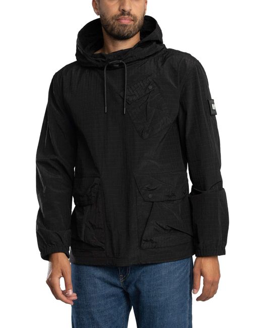 Weekend Offender Black Grohl Lightweight Pullover Jacket for men