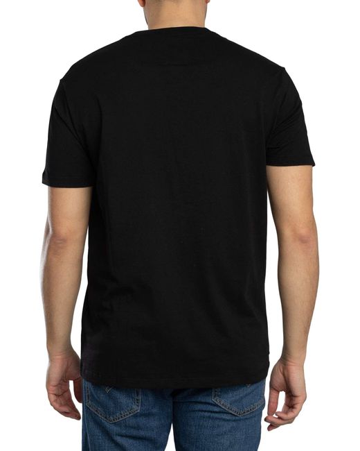 ARMANI EXCHANGE Black Chest Logo T-shirt for men
