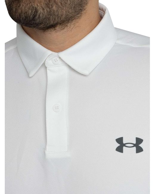 Under Armour White Matchplay Polo Shirt for men