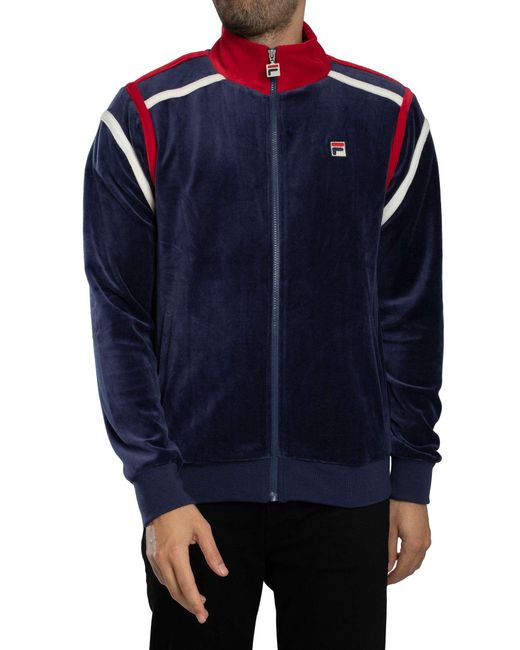 Fila Blue Gabriele Contrast Panel Track Jacket for men