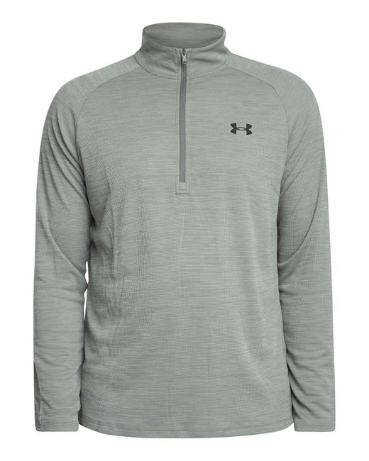 Under Armour Gray Tech Textured Track Top for men