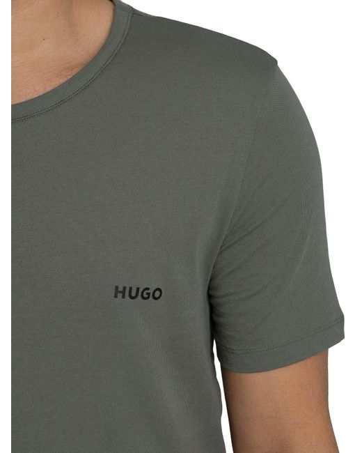 HUGO White 3 Pack Crew Lounge T-shirt for men
