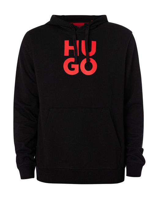 HUGO Black Daltorreson Hoodie for men