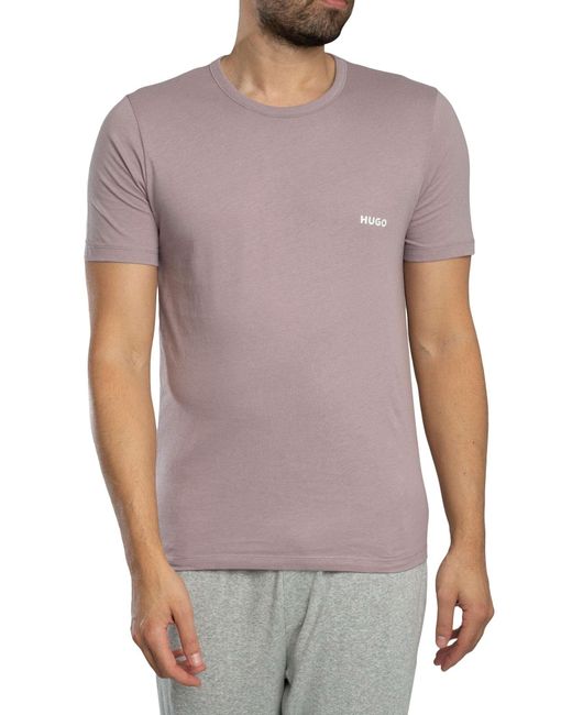 HUGO White 3 Pack Crew Lounge T-shirt for men