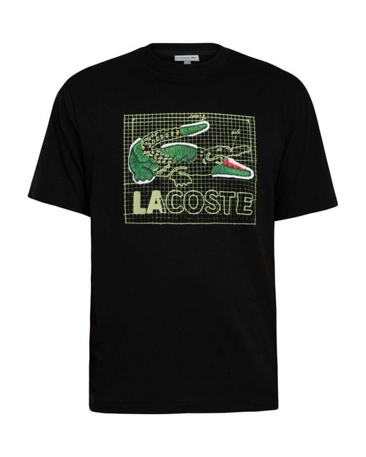 Lacoste Black Plan Graphic T-shirt for men