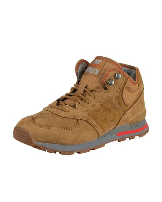 New Balance 574 Mid Premium Hiker Trainers in Brown for Men | Lyst