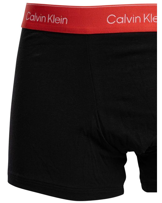 Calvin Klein Black 3 Pack Icon Relaxed Fit Trunks for men