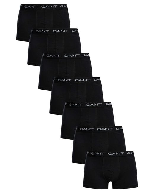 Gant Black 7 Pack Trunks for men